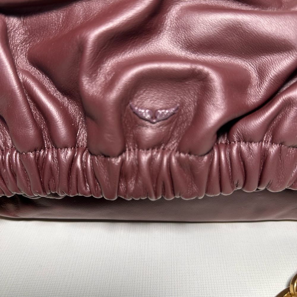 Zadig & Voltaire Rockyssime Shoulder Bag (Burgundy) - Picture 8 of 12